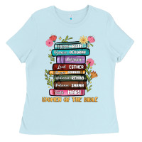 Baby Blue the original women of the bible books full color Ladies Tee - JahusDesignShop