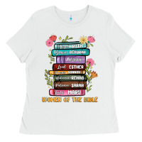 White the original women of the bible books full color Ladies Tee - JahusDesignShop