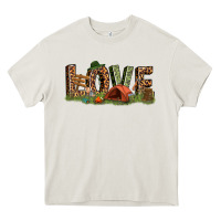 Cream love camping Heavy Core Tee - texasbilliewilder