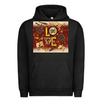 Pigment Black wizard love Urban Hoodie - TumblerDesignByShophia