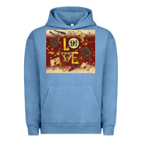 Pigment Pebble Blue wizard love Urban Hoodie - TumblerDesignByShophia