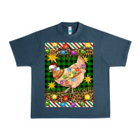 Midnight Navy Christmas Chicken Urban Heavy Tee - Artiststas