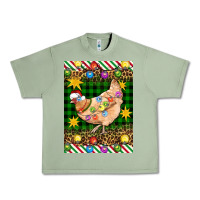 Oil Green Christmas Chicken Urban Heavy Tee - Artiststas