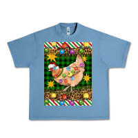 Pebble Blue Christmas Chicken Urban Heavy Tee - Artiststas
