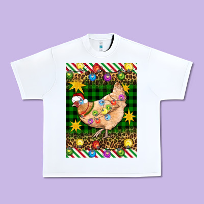 Christmas Chicken Urban Heavy Tee Designed By Artiststas