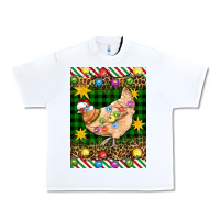 White Christmas Chicken Urban Heavy Tee - Artiststas