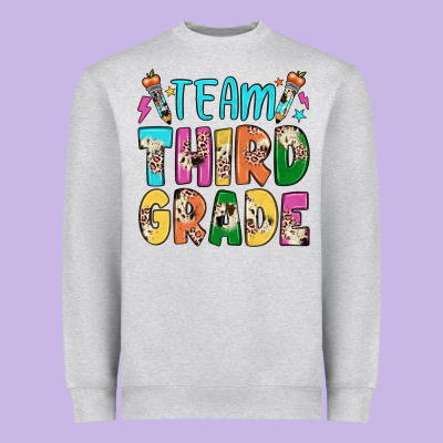 Team Third Grade Heavyweight Sweatshirt Designed By Jahusdesignshop