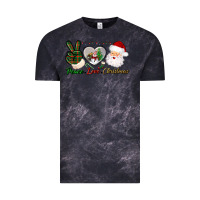 Cloud Black peace love christmas Vintage Tee - BundleAndBundleShop