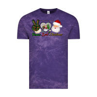 Cloud Purple peace love christmas Vintage Tee - BundleAndBundleShop