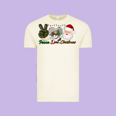 Peace Love Christmas Vintage Tee Designed By Bundleandbundleshop