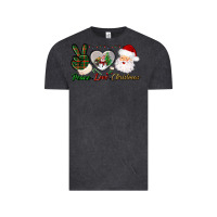 Vintage Black peace love christmas Vintage Tee - BundleAndBundleShop