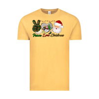 Vintage Mustard peace love christmas Vintage Tee - BundleAndBundleShop