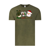 Vintage Olive peace love christmas Vintage Tee - BundleAndBundleShop