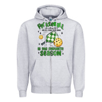 Heather Grey pickleball is my favorite season Zipper Hoodie - MaliasSmallBusiness