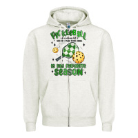 Oatmeal Heather pickleball is my favorite season Zipper Hoodie - MaliasSmallBusiness