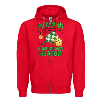 Red pickleball is my favorite season Zipper Hoodie - MaliasSmallBusiness