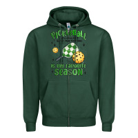 Sports Green pickleball is my favorite season Zipper Hoodie - MaliasSmallBusiness