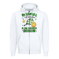 White pickleball is my favorite season Zipper Hoodie - MaliasSmallBusiness