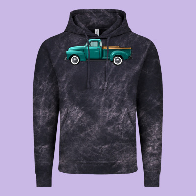 Western Truck Left Side View Vintage Hoodie Designed By Fadigitalartstudio