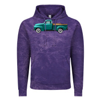Cloud Purple western truck left side view Vintage Hoodie - FaDigitalArtStudio
