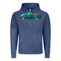 Vintage Denim western truck left side view Vintage Hoodie - FaDigitalArtStudio