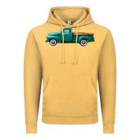 Vintage Mustard western truck left side view Vintage Hoodie - FaDigitalArtStudio