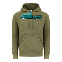 Vintage Olive western truck left side view Vintage Hoodie - FaDigitalArtStudio