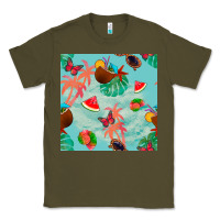 Army Green summer vibes seamless pattern Classic Tee - BundleAndBundleShop