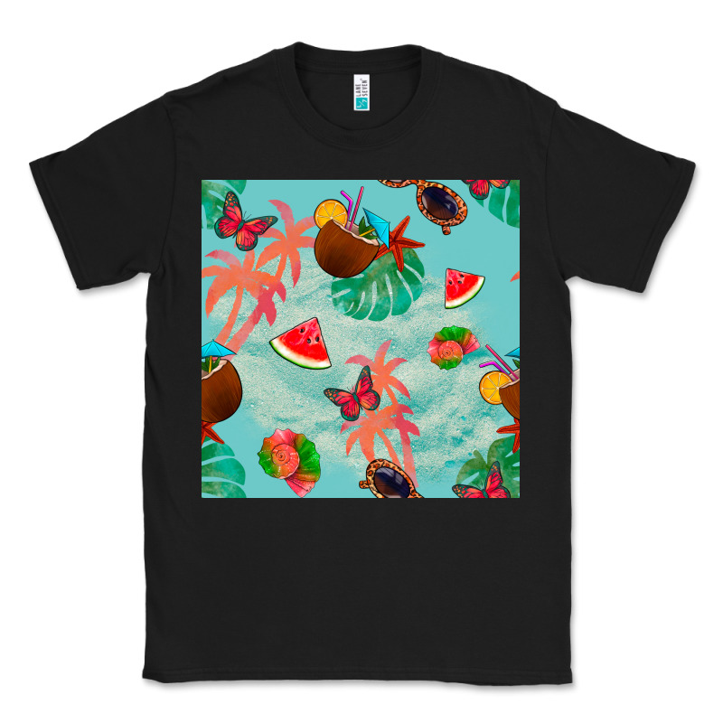 Summer Vibes Seamless Pattern Classic Tee by BundleAndBundleShop | Teevron