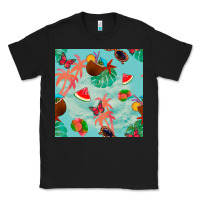 Black summer vibes seamless pattern Classic Tee - BundleAndBundleShop