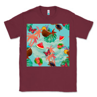 Burgundy summer vibes seamless pattern Classic Tee - BundleAndBundleShop