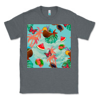 Charcoal Heather summer vibes seamless pattern Classic Tee - BundleAndBundleShop