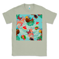 Matcha summer vibes seamless pattern Classic Tee - BundleAndBundleShop