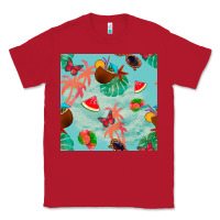 Red summer vibes seamless pattern Classic Tee - BundleAndBundleShop