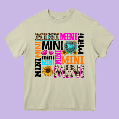 Mini Gemstone Sunflower Heavy Core Tee Designed By Texasbilliewilder