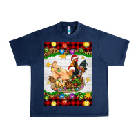 Navy Christmas coop animals Urban Heavy Tee - Artiststas
