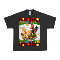 Pigment Black Christmas coop animals Urban Heavy Tee - Artiststas