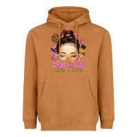 Meerkat Messy Bun Gym Hair Don't Care Bbs Heavyweight Hoodie - BundleAndBundleShop