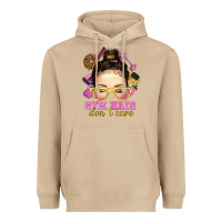 Mushroom Messy Bun Gym Hair Don't Care Bbs Heavyweight Hoodie - BundleAndBundleShop