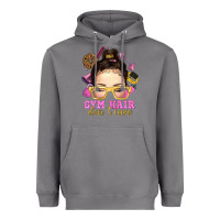 Storm Messy Bun Gym Hair Don't Care Bbs Heavyweight Hoodie - BundleAndBundleShop