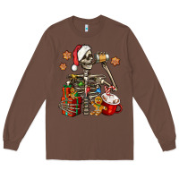 Chestnut christmas skeleton coffee Long Sleeve Tee - Jasminsmagicworld