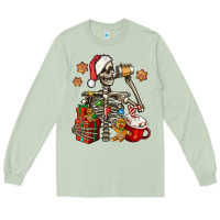 Matcha christmas skeleton coffee Long Sleeve Tee - Jasminsmagicworld
