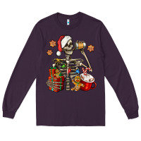 Plum christmas skeleton coffee Long Sleeve Tee - Jasminsmagicworld