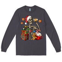 Smoke christmas skeleton coffee Long Sleeve Tee - Jasminsmagicworld