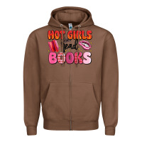 Chestnut hot girls read books Zipper Hoodie - MaliasSmallBusiness