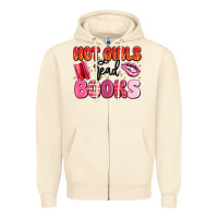 Sandshell hot girls read books Zipper Hoodie - MaliasSmallBusiness