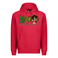Cardinal Peace Love Grinch Premium Hoodie - Bettercallsaul