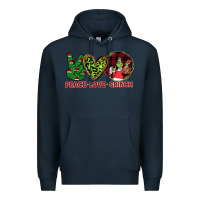 Navy Peace Love Grinch Premium Hoodie - Bettercallsaul