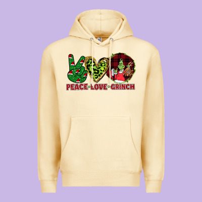 Peace Love Grinch Premium Hoodie Designed By Bettercallsaul