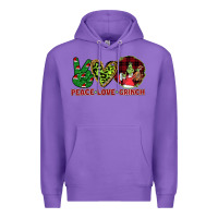 Purple Peace Love Grinch Premium Hoodie - Bettercallsaul